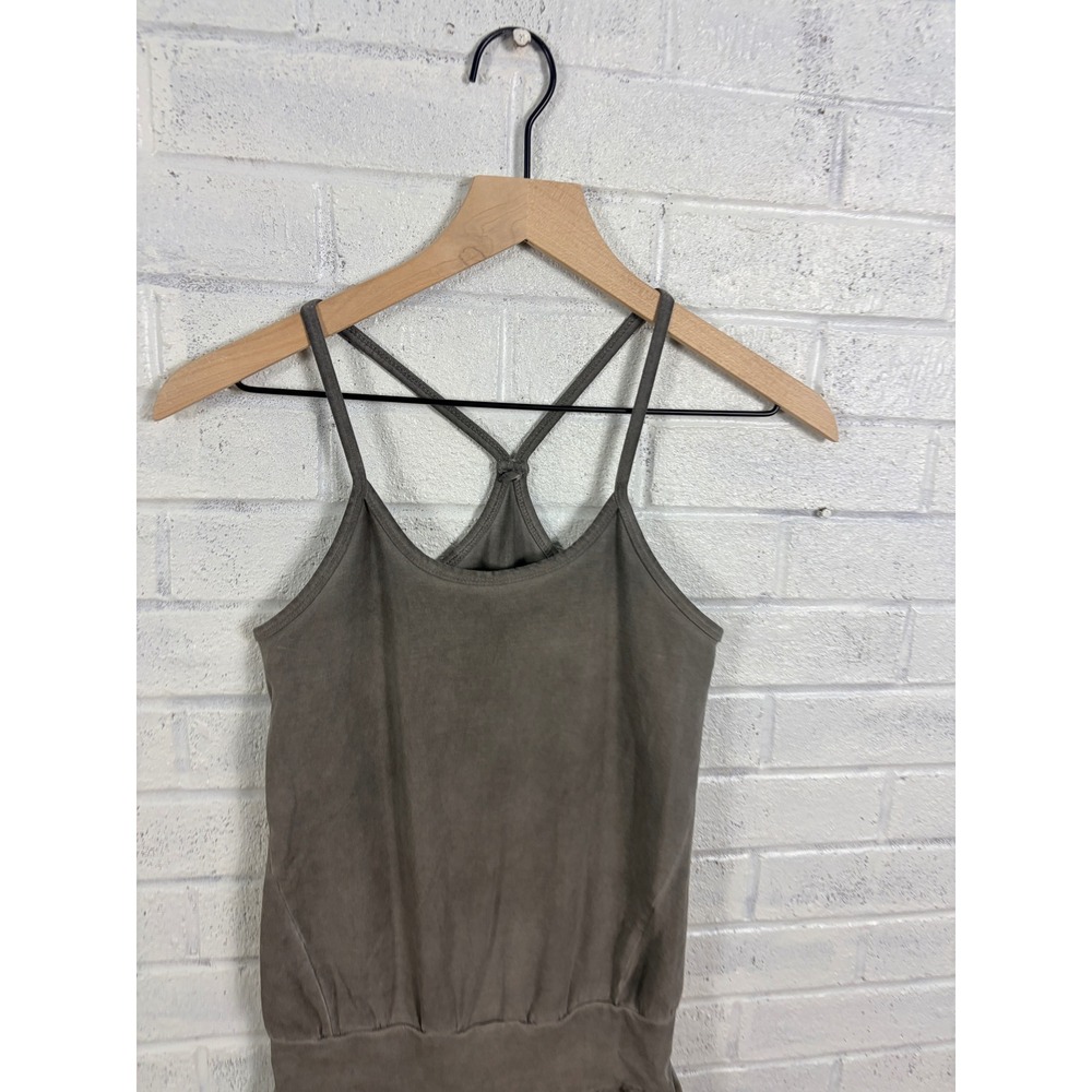 Ripple Organic Cotton Short Yoga Jumpsuit Womens S Gray Athleisure Sleeveless - Picture 3 of 11